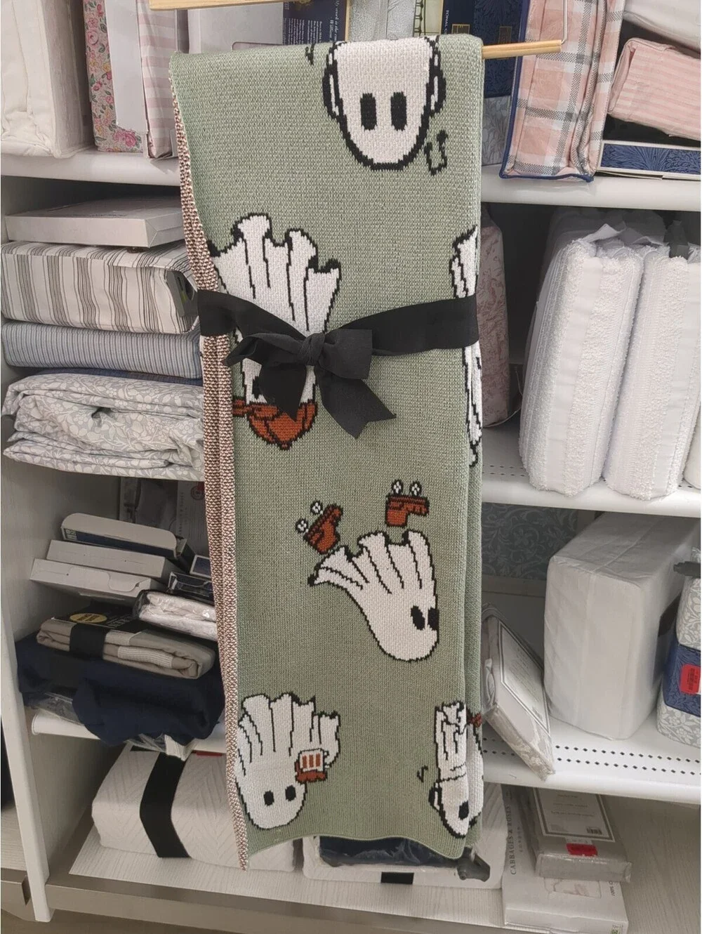 2026 New Goblin & Ghoul Halloween Ghost Reading Blanket 50x70 NWT